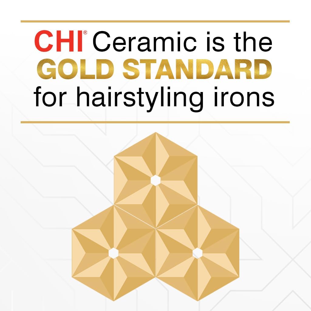 CHI Original Ceramic Flat Iron, Straightener For A Smooth Finish, Ceramic Floating Plates, Quick Heat Up, Analog On/Off Switch, 1 Black